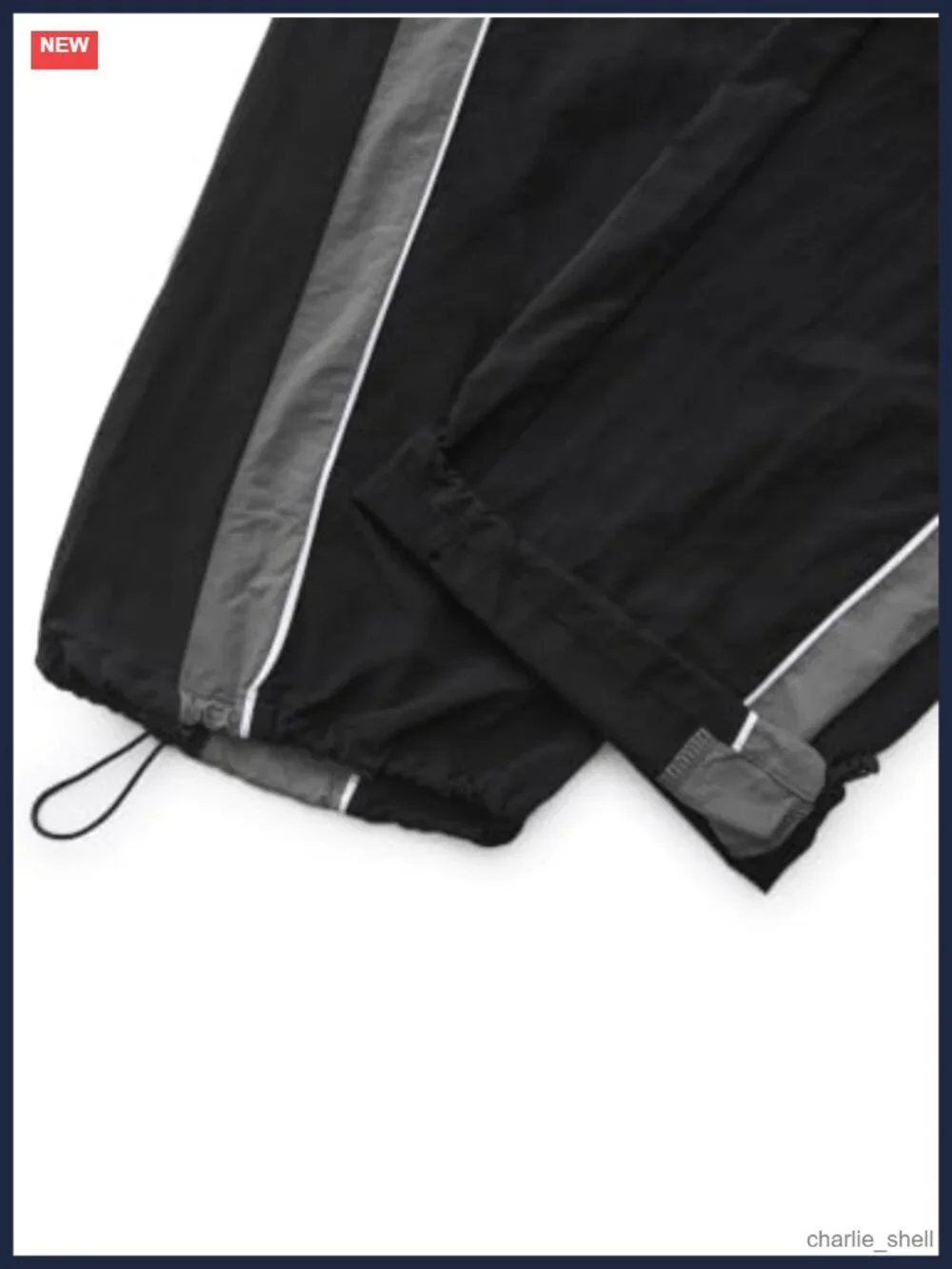 Y2K Parachute Track Pants Baggy Sweatpants Men's Wide Leg Drawstring